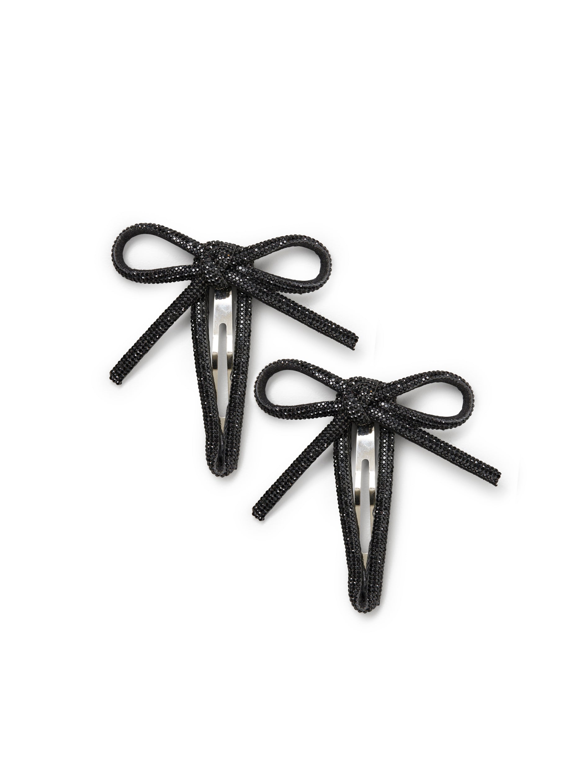 Glim Bow hårspænde, sort - 2 stk.